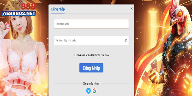 Thao tác login siêu đơn giản và nhanh chóng cho hội viên